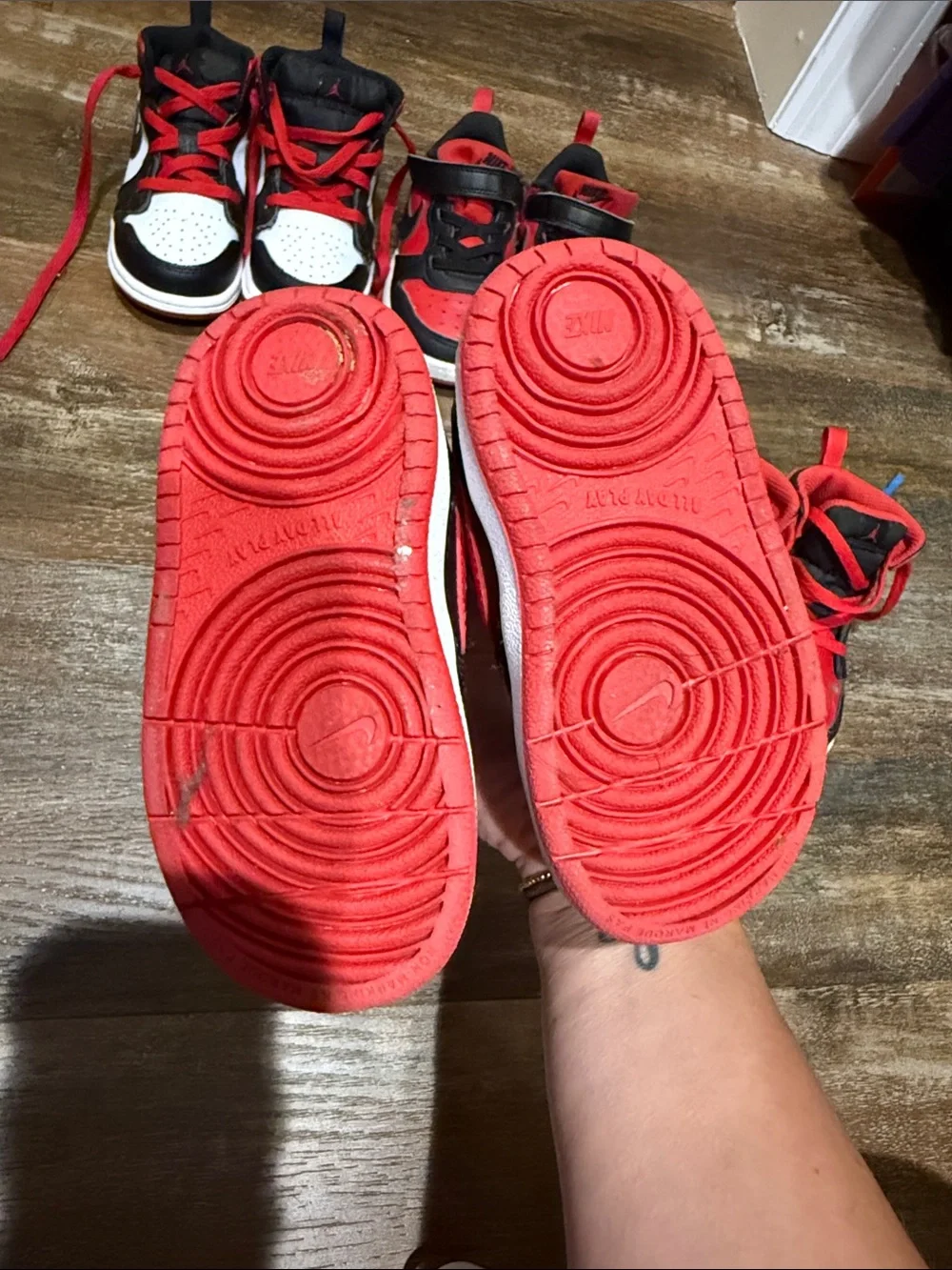 Nike Kids Red and Black Mixed-Style Basketball Sneakers Pack Sizes 6C-7.5